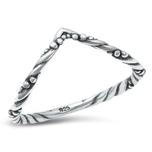 Silver Ring - Celtic Chevron Ring Sterling Silver Ring - 925 size 4-10